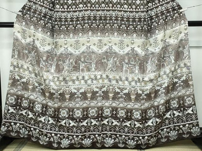 平和屋本店●極上　訪問着　中国三大刺繍　スワトウ刺繍　エジプト壁画文様　暈し染め　金糸　涅色地　逸品　CZAA5788s6