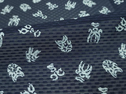 平和屋着物＊極上 夏物 藍造り国選定無形文化財 藍師・佐藤昭人 大澤石雄 小紋 紗 隈取 反端付き 逸品 CZAA3331s5