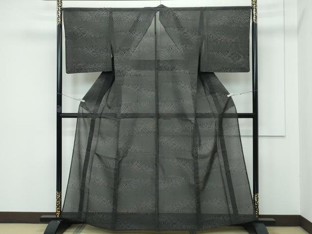 平和屋着物■極上　夏物　本場大島紬　夏大島　9マルキ　エ霞草木文　逸品　CZAA3332s5