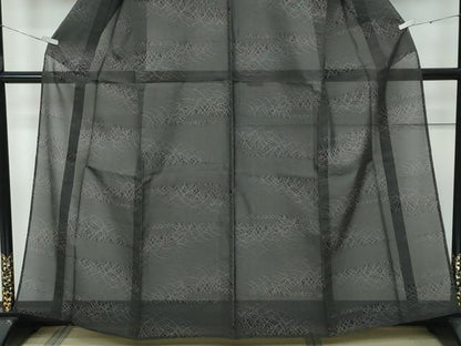 平和屋着物■極上　夏物　本場大島紬　夏大島　9マルキ　エ霞草木文　逸品　CZAA3332s5