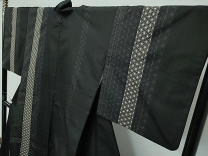 平和屋本店■極上　訪問着　本場大島紬地　刺し子　麻の葉間道　逸品　CZAA3336s5