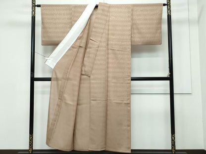 平和屋着物＊極上 夏物 色無地 焦香色 菱紋紗 逸品 CZAA3342s5