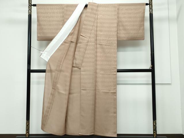 平和屋着物＊極上 夏物 色無地 焦香色 菱紋紗 逸品 CZAA3342s5