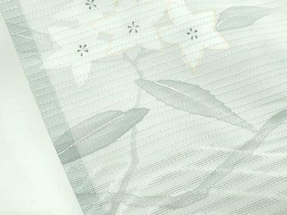 平和屋着物■極上　夏物　訪問着　流水紋紗　草花文　暈し染め　金銀彩　逸品　CZAA3347s5