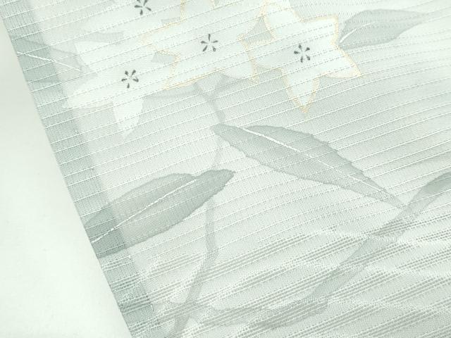 平和屋着物■極上　夏物　訪問着　流水紋紗　草花文　暈し染め　金銀彩　逸品　CZAA3347s5