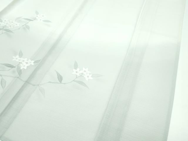 平和屋着物■極上　夏物　訪問着　流水紋紗　草花文　暈し染め　金銀彩　逸品　CZAA3347s5