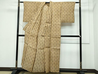 平和屋本店■極上　夏物　芭蕉布　手積み芭蕉糸100％　縞　逸品　CZAA3358s5
