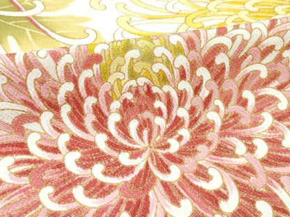 平和屋着物●極上 小紋 乱菊 金彩 鬼しぼ縮緬 逸品 CZAA3367s5