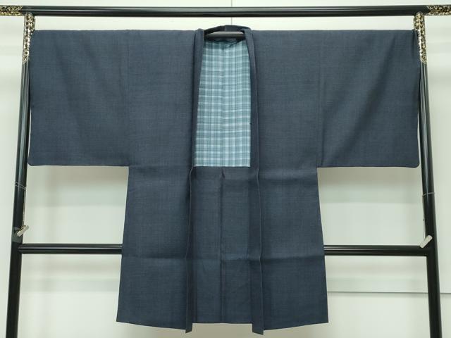 平和屋本店■極上　男性　本場結城紬　重要無形文化財　アンサンブル　100亀甲　総詰め　逸品　CZAA3370s5