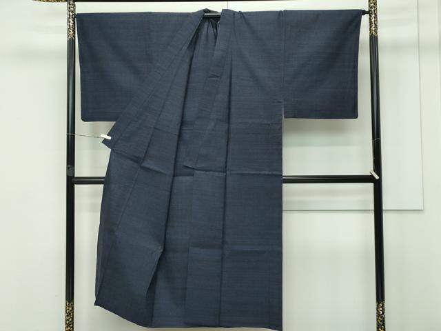 平和屋本店■極上　男性　本場結城紬　重要無形文化財　単衣　120亀甲　逸品　CZAA3371s5