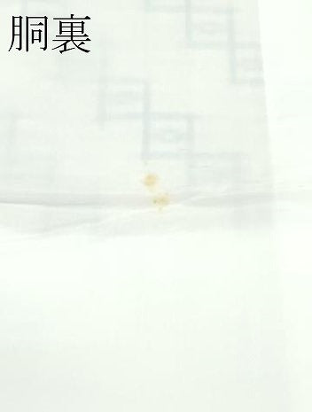 平和屋着物●極上　国指定重要無形文化財　本場久米島紬　手織　白茶色地　逸品　CZAA3383s5