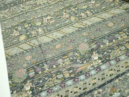 平和屋本店■極上 KIMONO DESIGN 藤紫朗 tojiro 訪問着 総刺繍 中国三大刺繍 スワトウ刺繍 エジプト壁画文様 金糸 逸品 CZAA3391s5