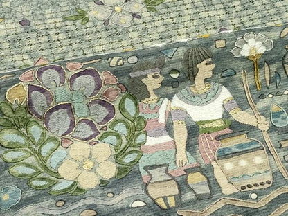 平和屋本店■極上 KIMONO DESIGN 藤紫朗 tojiro 訪問着 総刺繍 中国三大刺繍 スワトウ刺繍 エジプト壁画文様 金糸 逸品 CZAA3391s5