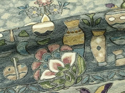 平和屋本店■極上 KIMONO DESIGN 藤紫朗 tojiro 訪問着 総刺繍 中国三大刺繍 スワトウ刺繍 エジプト壁画文様 金糸 逸品 CZAA3391s5