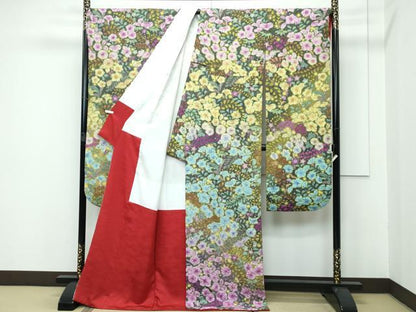 平和屋本店■極上　振袖　辻が花　絞り　暈し染め　銀通し地　逸品　CZAA3403s5