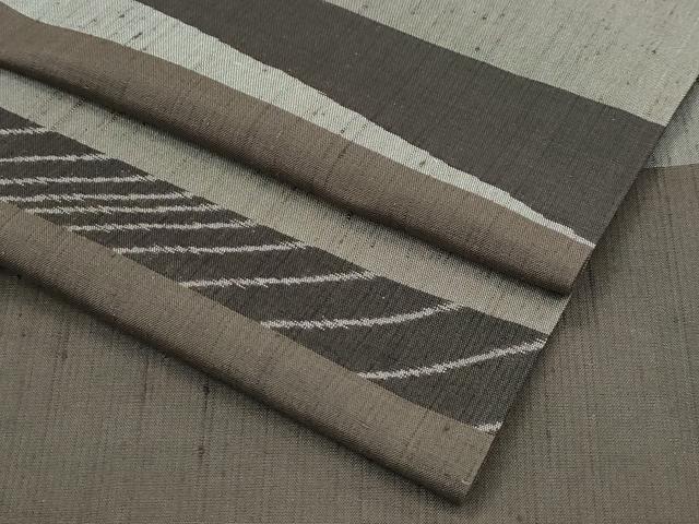 平和屋着物▽極上 紬 単衣 横段文 逸品 CZAA3406s5