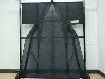 平和屋着物＊極上 夏物 夏大島 花唐草文 証紙付き 逸品 未使用 CZAA3407s5