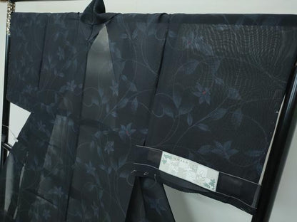 平和屋着物＊極上 夏物 夏大島 花唐草文 証紙付き 逸品 未使用 CZAA3407s5