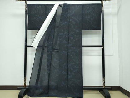 平和屋着物＊極上 夏物 夏大島 花唐草文 証紙付き 逸品 未使用 CZAA3407s5