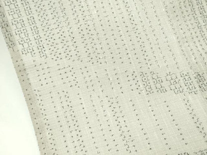 平和屋着物＊極上 夏物 結城紬 夏結城 100亀甲 横段文 亜麻色地 逸品 CZAA3410s5