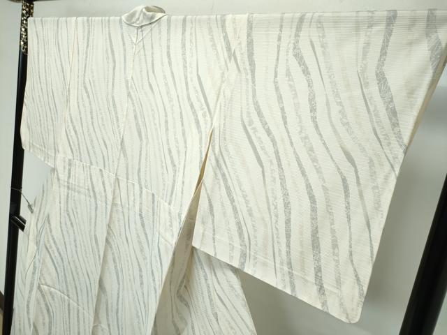 平和屋着物■極上　夏物　小紋　絽　斜線草花文　逸品　未使用　CZAA3421s5