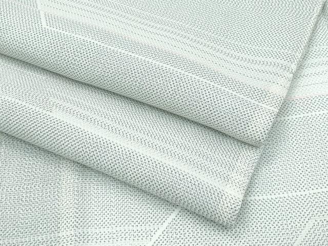 平和屋着物＊極上 夏物 本場大島紬 夏大島 白大島 幾何学文様 逸品 CZAA3422s5