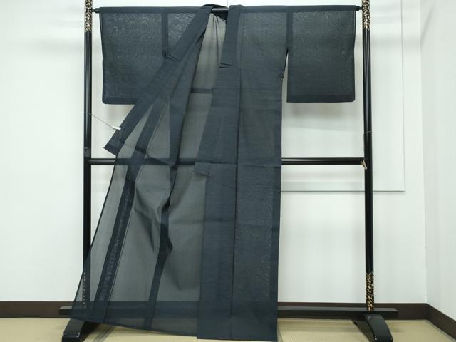 平和屋着物■極上　夏物　本場大島紬　夏大島　恵大島織物謹製　露芝文　反端付き　逸品　CZAA3437s5