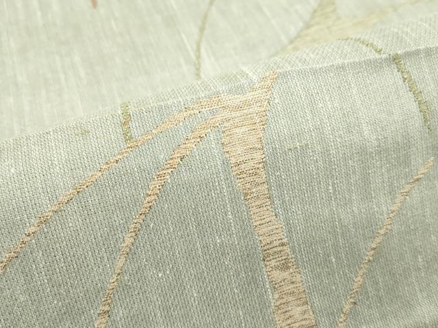 平和屋着物●極上 スリーシーズン 春夏秋 六通柄袋帯 紬地 動物文 金糸 逸品 CZAA3467s5