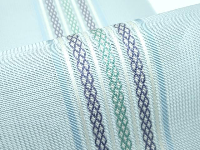 平和屋着物＊極上 夏物 本場筑前博多織 半幅帯 間道 逸品 未使用 CZAA3476s5
