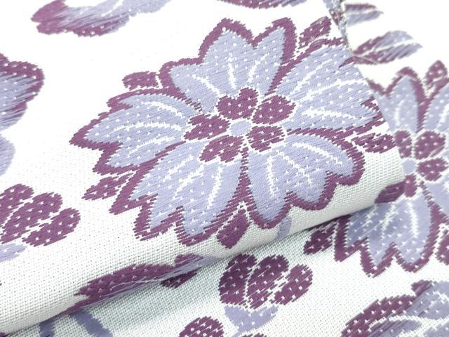 平和屋着物●極上　両面　半幅帯　花唐草文　花丸文　逸品　未使用　CZAA3478s5