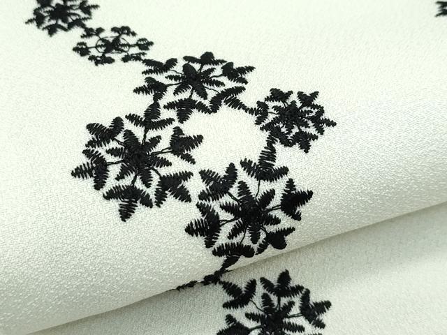 平和屋着物●極上　両面　半幅帯　総刺繍　草花文　逸品　CZAA3481s5