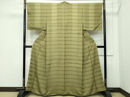 平和屋本店■極上　龍村晋謹製　お召　獅噛文長斑錦　ますいわ屋扱い　逸品　未使用　CZAA3507s5