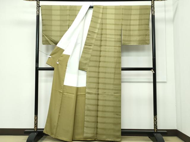平和屋本店■極上　龍村晋謹製　お召　獅噛文長斑錦　ますいわ屋扱い　逸品　未使用　CZAA3507s5