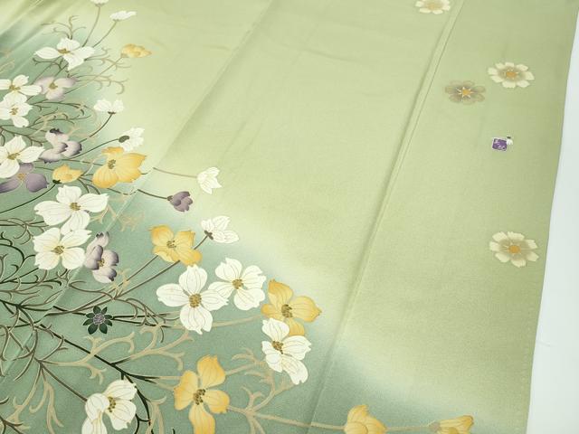 平和屋着物○極上 京友禅作家 高瀬川美紀 訪問着 草花文 暈