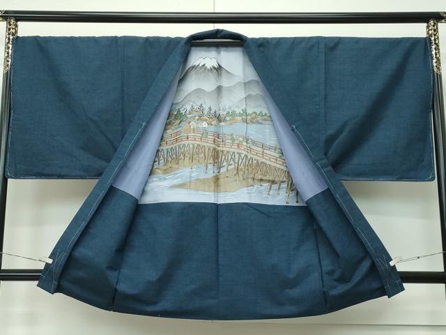 平和屋着物●極上　男性　紬　アンサンブル　百入茶色　逸品　未使用　CZAA3522s5
