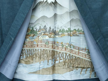 平和屋着物●極上　男性　紬　アンサンブル　百入茶色　逸品　未使用　CZAA3522s5