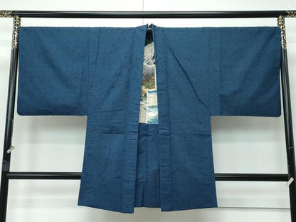 平和屋着物■極上 男性 紬 髭紬羽織セット 褐返色 逸品 CZAA3524s5