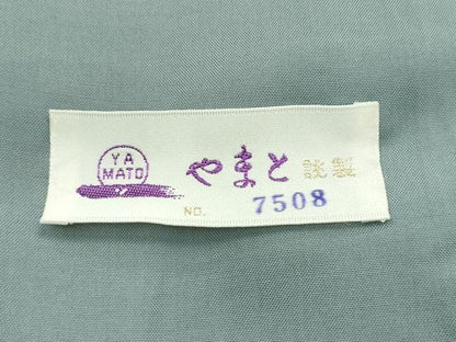 平和屋本店■極上　本場結城紬　重要無形文化財　結織苑　結城手織紬　色無地　水浅葱色　やまと誂製　証紙付き　逸品　CZAA3528s5