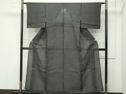 平和屋本店■極上　夏物　石川県指定無形文化財　能登上布　本麻手織上布　80亀甲　総詰め　麻　逸品　CZAA3538s5