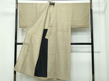 平和屋本店＊極上 夏物 男性 紗紬 色無地 油色 逸品 CZAA3540s5