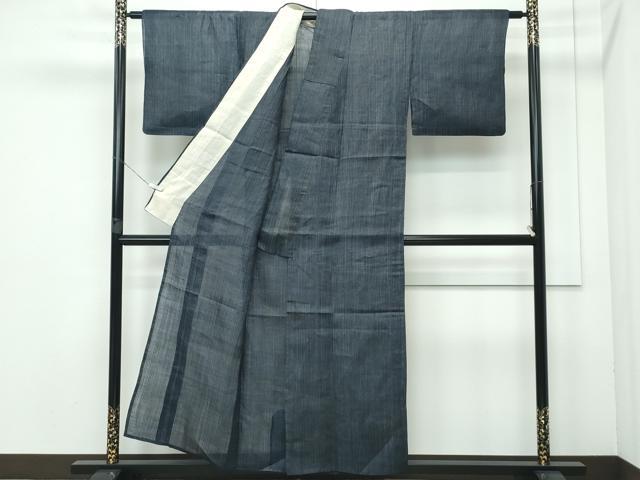 平和屋本店＊極上 夏物 重要無形文化財 越後上布 芋麻 銀座 志ま亀 縞 たとう紙付き 逸品 CZAA3541s5
