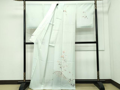 平和屋着物■極上　夏物　訪問着　絽　籬草花文　暈し染め　夏虫色地　逸品　未使用　CZAA3545s5