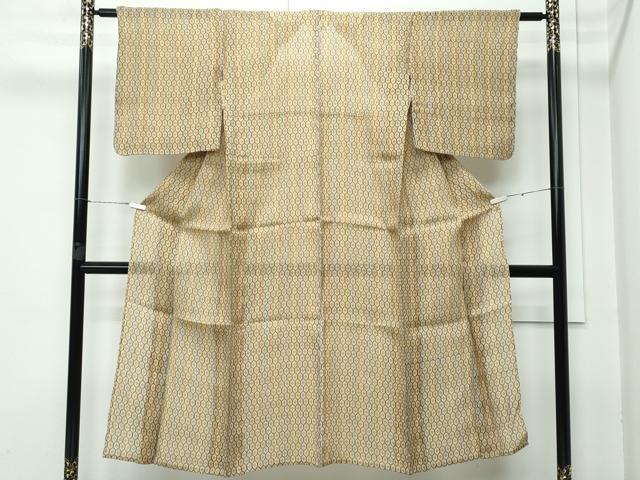 平和屋着物＊極上 夏物 上布 亀甲文様 麻 逸品 CZAA3548s5