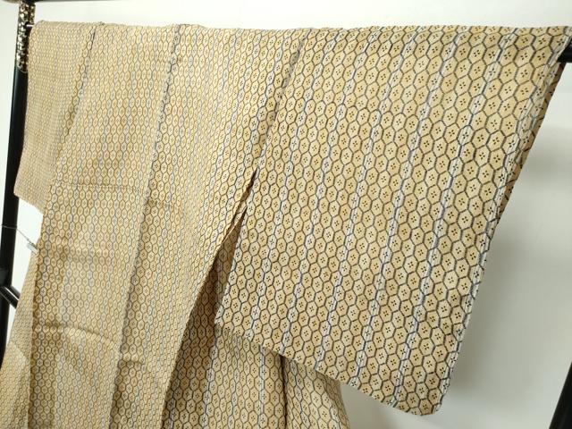 平和屋着物＊極上 夏物 上布 亀甲文様 麻 逸品 CZAA3548s5