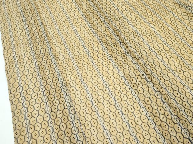 平和屋着物＊極上 夏物 上布 亀甲文様 麻 逸品 CZAA3548s5