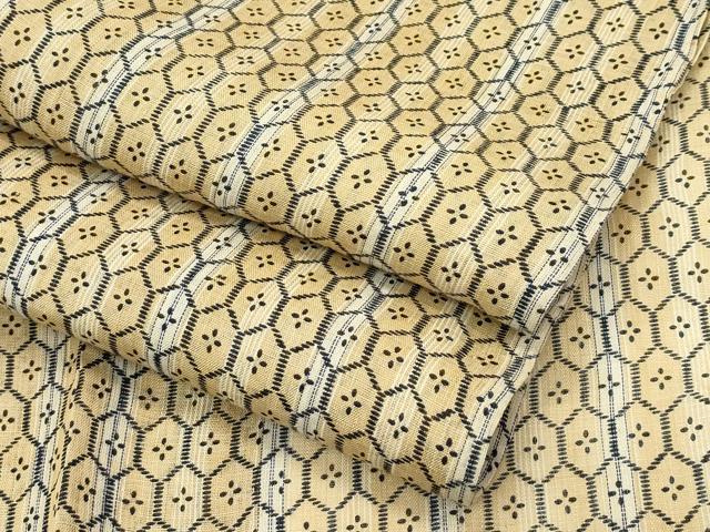 平和屋着物＊極上 夏物 上布 亀甲文様 麻 逸品 CZAA3548s5