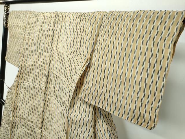 平和屋着物■極上　夏物　上布　変わり縞　麻　逸品　CZAA3549s5