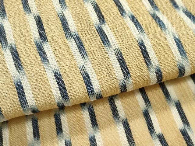 平和屋着物■極上　夏物　上布　変わり縞　麻　逸品　CZAA3549s5