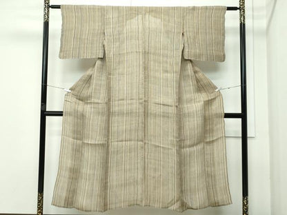 平和屋着物＊極上 夏物 上布 縞 麻 逸品 CZAA3550s5