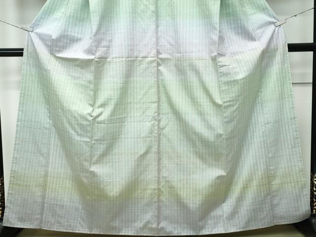平和屋本店■極上　紬　横段文　逸品　未使用　CZAA3552s5